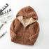 Flannel Hooded Cardigan Coat